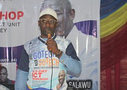 Hon. Abdulhamed Salawu ably represented by Hon. Hector Ayo Coker, H.O.D of  Agric & Youth Department